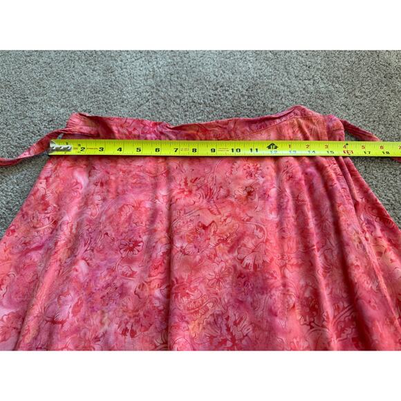 Lost River Clothing Co Vintage Wrap Skirt Hawaiian Floral Cover Up Pink Beach - Picture 2 of 5